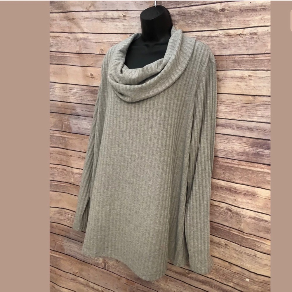 ❌SOLD❌Kim Rogers Sweater Tunic Style Top Cowl Neck - Picture 1 of 8